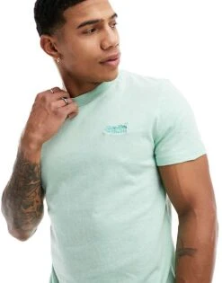 Superdry Vintage Embroidered Logo T-shirt In Green For Men Spearmint Marl -Mens Out Fit Deals 204892895 1 spearmintmarl 1
