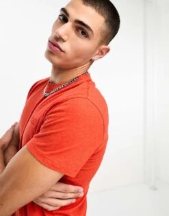 Superdry Vintage Embroidered Logo T-shirt In Orange For Men Bright Orange Marl