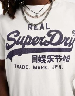 Superdry Vintage Logo T-shirt In White For Men Ecru 9 Superdry Vintage Logo T-shirt In White For Men Ecru -Mens Out Fit Deals 204893025 3