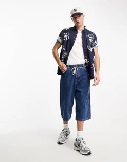 Superdry Vintage Hawaiian Short Sleeve Shirt In Navy For Men Mono Hibiscus Navy -Mens Out Fit Deals 204893367 3