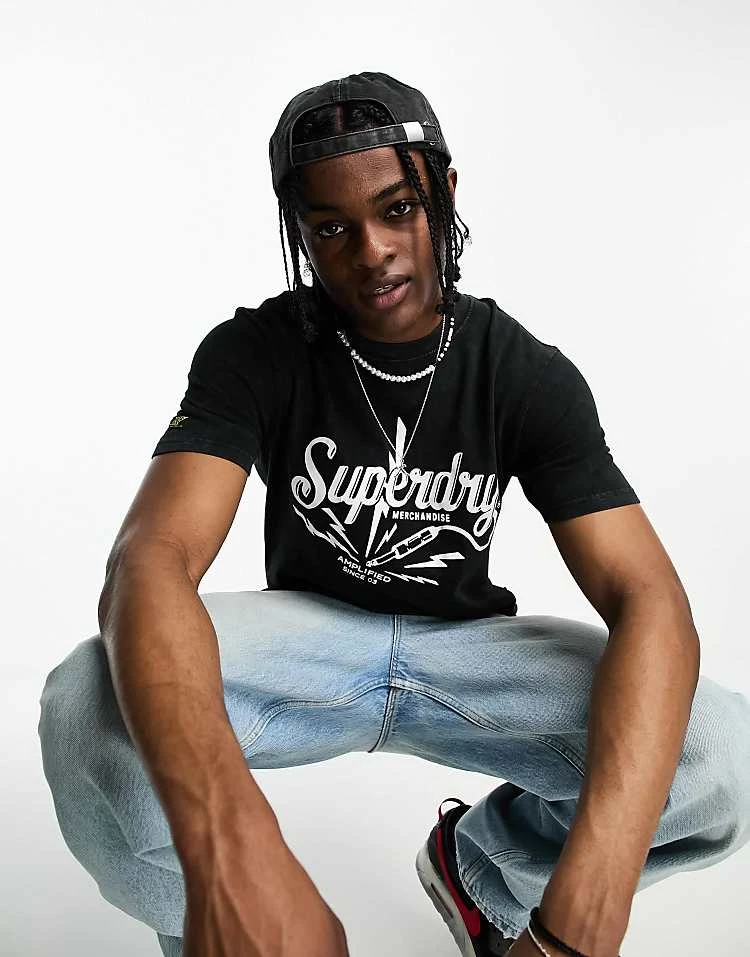 Superdry Vintage Store T-shirt In Black For Men Light Back In Black 7 Superdry Vintage Store T-shirt In Black For Men Light Back In Black - Image 5