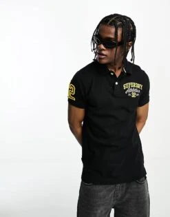 Superdry Classic Superstate Polo In Black For Men -Mens Out Fit Deals 204920728 1 black 1