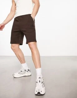 Superdry Code Tech Shorts In Brown For Men Dark Oak Brown