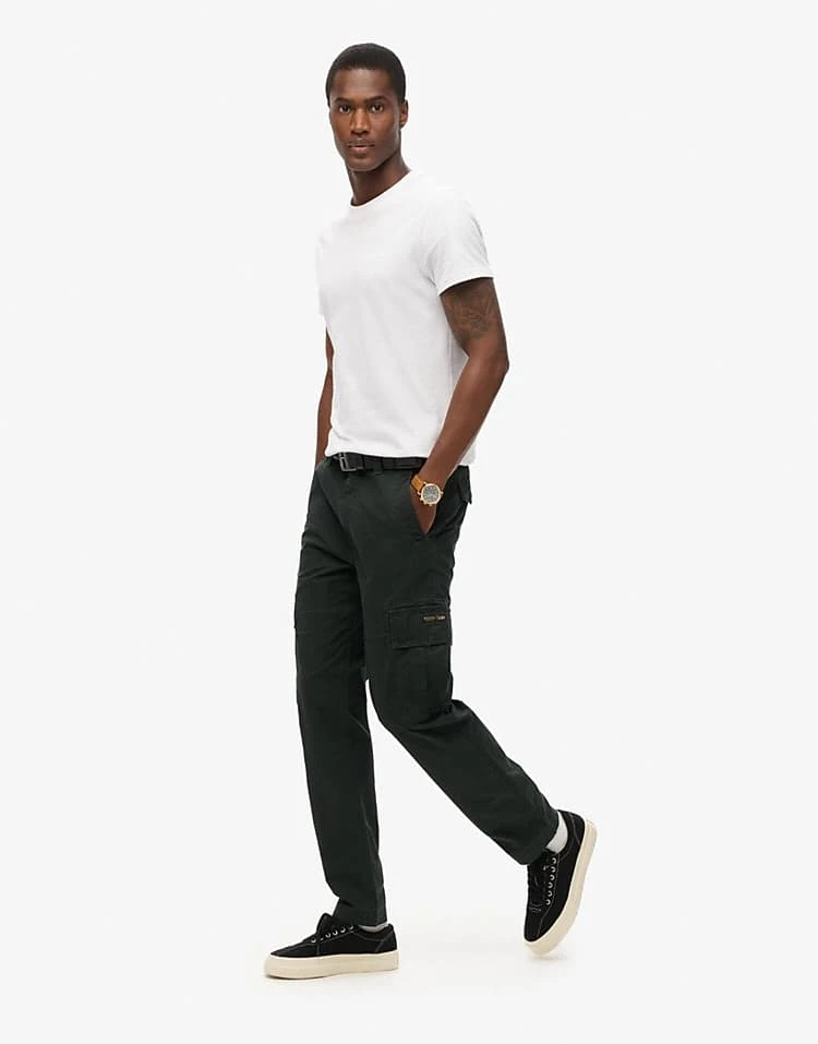 Superdry Core Cargo Trousers In Black For Men Washed Black 3 Superdry Core Cargo Trousers In Black For Men Washed Black