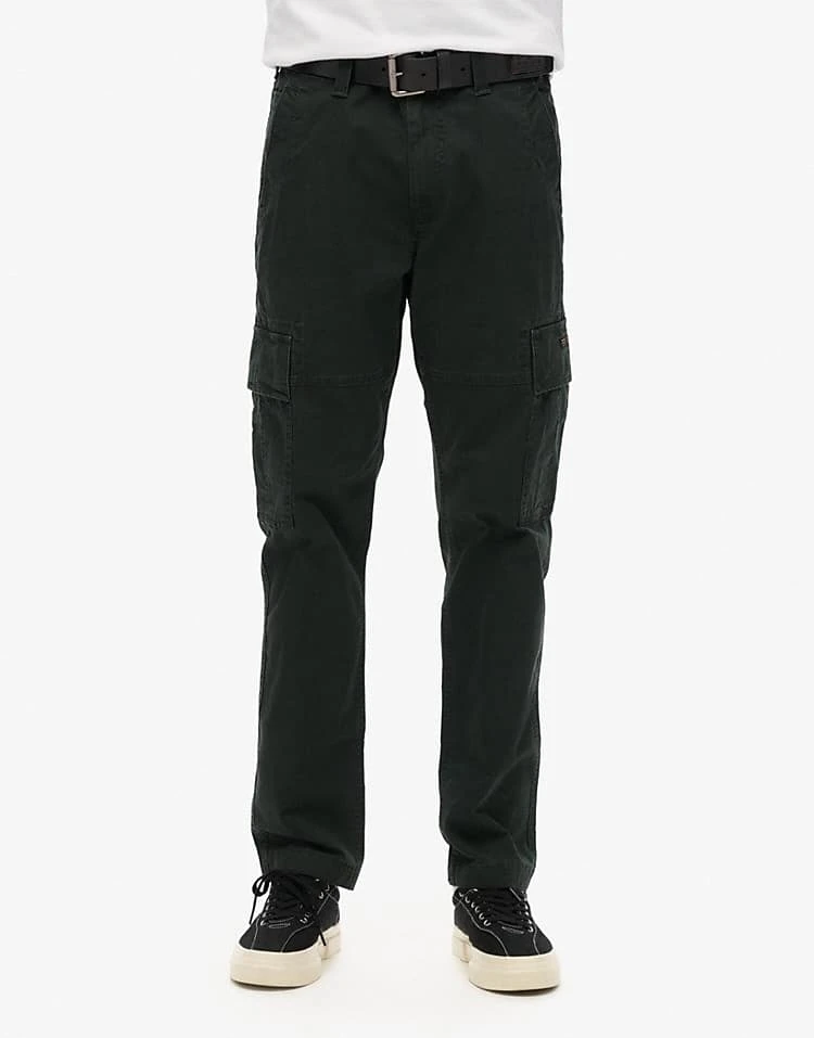 Superdry Core Cargo Trousers In Black For Men Washed Black 5 Superdry Core Cargo Trousers In Black For Men Washed Black - Image 3