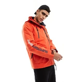 Superdry Hooded Ultimate Windbreaker Jacket In Bold Orange For Men -Mens Out Fit Deals 205479874 2