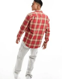 Superdry Long Sleeve Cotton Lumberjack Shirt In Drayton Check Red For Men 10 Superdry Long Sleeve Cotton Lumberjack Shirt In Drayton Check Red For Men -Mens Out Fit Deals 205480063 4