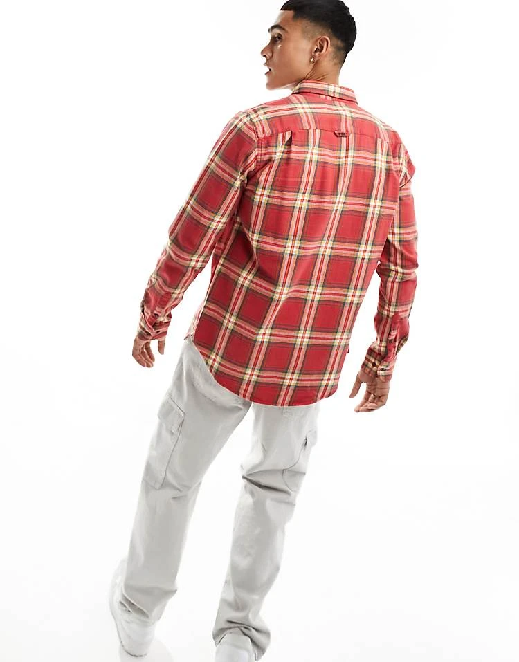 Superdry Long Sleeve Cotton Lumberjack Shirt In Drayton Check Red For Men 6 Superdry Long Sleeve Cotton Lumberjack Shirt In Drayton Check Red For Men - Image 4