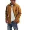 Superdry Surplus 4 Pocket Chore Jacket In Denim Co Tobacco Brown For Men