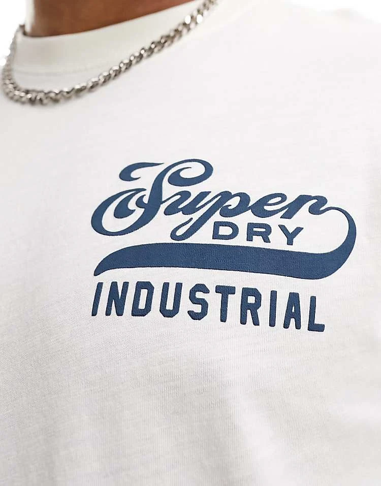 Superdry Workwear Scripted Graphic T-shirt In New Chalk White Slub For Men 5 Superdry Workwear Scripted Graphic T-shirt In New Chalk White Slub For Men - Image 3