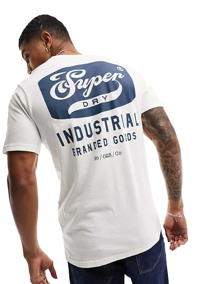 Superdry Workwear Scripted Graphic T-shirt In New Chalk White Slub For Men 6 Superdry Workwear Scripted Graphic T-shirt In New Chalk White Slub For Men - Image 4