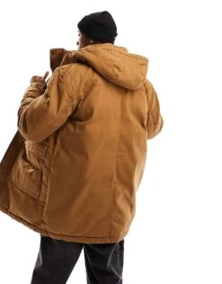 Superdry Workwear Hooded Parka In Denim Co Tobacco Brown For Men 9 Superdry Workwear Hooded Parka In Denim Co Tobacco Brown For Men -Mens Out Fit Deals 205586489 3