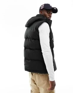 Superdry Hooded Everest Puffer Gilet In Jet Black For Men -Mens Out Fit Deals 205753134 4