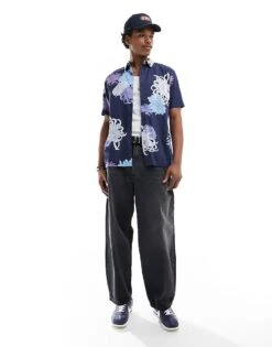 Superdry Hawaiian Shirt In Chrysanthemum Navy For Men 10 Superdry Hawaiian Shirt In Chrysanthemum Navy For Men -Mens Out Fit Deals 206218971 4