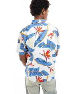 Superdry Hawaiian Shirt In Optic Paradise For Men -Mens Out Fit Deals 206219234 4