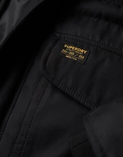 Superdry Chinook Faux Fur Parka Coat In Noir For Men -Mens Out Fit Deals 206293095 3