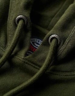 Superdry Embroidered Long Sleeved Hoodie In Surplus Goods Olive Green For Men -Mens Out Fit Deals 206304712 4