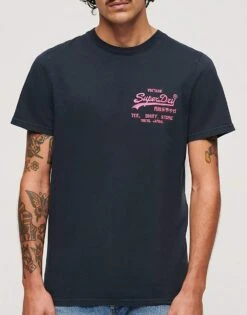 Superdry Neon Vintage Logo T-shirt In Eclipse Navy For Men -Mens Out Fit Deals 206304735 1 eclipsenavy 1