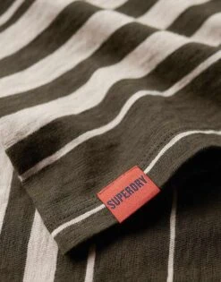 Superdry Relaxed Stripe T-shirt In Olive Stripe For Men -Mens Out Fit Deals 206304915 4