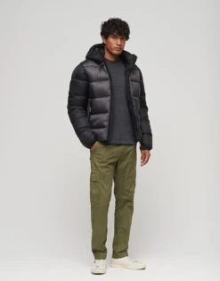 Superdry Hooded Colour Block Sports Puffer Jacket In Black For Men -Mens Out Fit Deals 206305374 1 black 1