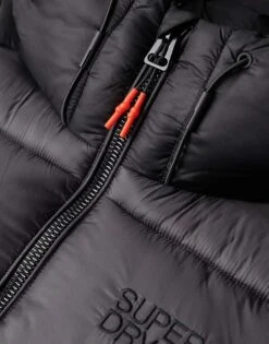 Superdry Hooded Colour Block Sports Puffer Jacket In Black For Men -Mens Out Fit Deals 206305374 4