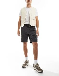 Superdry Heavy Cargo Shorts In Washed Grey For Men -Mens Out Fit Deals 206587543 4