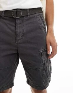 Superdry Heavy Cargo Shorts In Washed Grey For Men -Mens Out Fit Deals 206587543 5