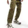 Superdry Baggy Parachute Pants In Burnt Olive For Men -Mens Out Fit Deals 206587583 1 burntolive