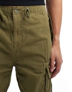 Superdry Baggy Parachute Pants In Burnt Olive For Men -Mens Out Fit Deals 206587583 3