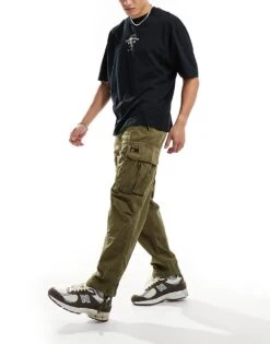 Superdry Baggy Parachute Pants In Burnt Olive For Men -Mens Out Fit Deals 206587583 4