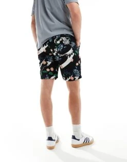 Superdry Bermuda Shorts In Aya Black Floral For Men -Mens Out Fit Deals 206587629 3