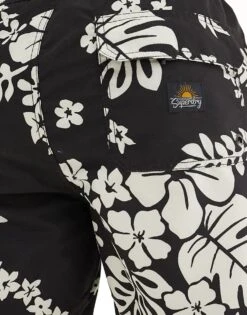 Superdry Hawaiian Print 17-inch Swim Shorts In Surf School Black For Men -Mens Out Fit Deals 206588039 3