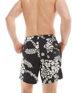 Superdry Hawaiian Print 17-inch Swim Shorts In Surf School Black For Men -Mens Out Fit Deals 206588039 4