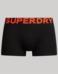 Superdry Cotton Trunk Triple Pack In Black/orange For Men -Mens Out Fit Deals 206588085 3