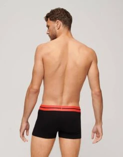 Superdry Cotton Trunk Triple Pack In Black/orange For Men -Mens Out Fit Deals 206588085 4