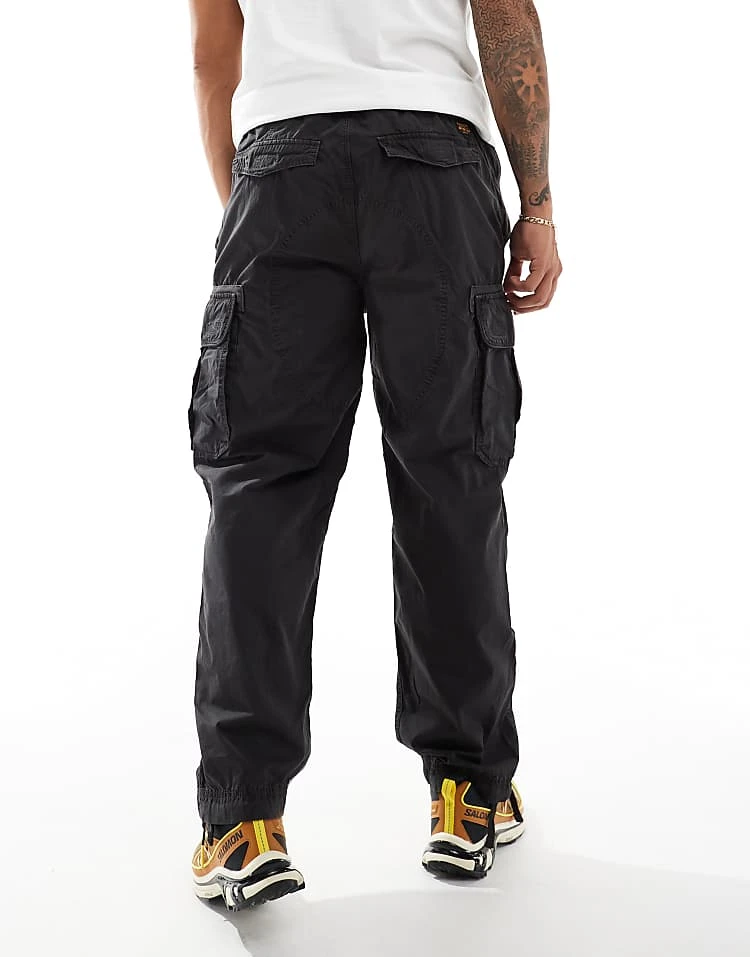 Superdry Baggy Parachute Pants In Blackboard For Men 6 Superdry Baggy Parachute Pants In Blackboard For Men - Image 4