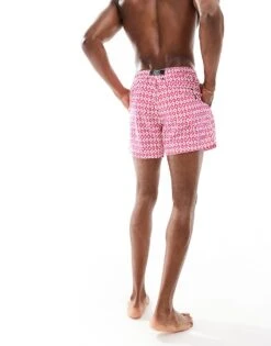 Superdry Printed 15-inch Swim Shorts In Pink Geo Print For Men -Mens Out Fit Deals 206736358 4