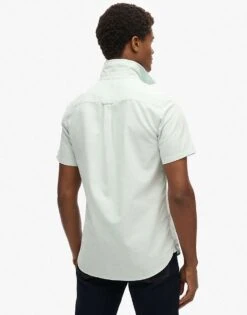 Superdry Oxford Short Sleeve Shirt In Light Green For Men -Mens Out Fit Deals 206736381 3