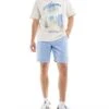Superdry Drawstring Linen Shorts In Blue/optic For Men