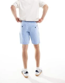 Superdry Drawstring Linen Shorts In Blue/optic For Men 10 Superdry Drawstring Linen Shorts In Blue/optic For Men -Mens Out Fit Deals 206736402 3