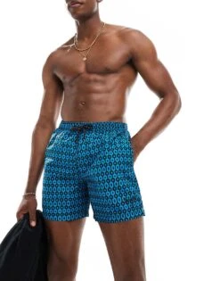 Superdry Printed 15-inch Swim Shorts In Navy Geo Print For Men 8 Superdry Printed 15-inch Swim Shorts In Navy Geo Print For Men -Mens Out Fit Deals 206736509 3