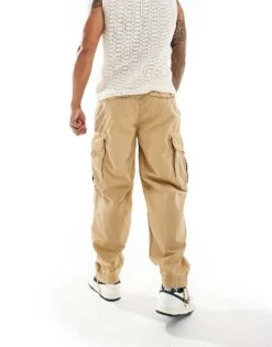 Superdry Baggy Parachute Pants In Dress Beige For Men -Mens Out Fit Deals 206824020 3