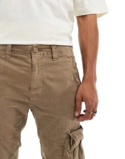 Superdry Core Cargo Pants In Tan Khaki For Men -Mens Out Fit Deals 206824051 3