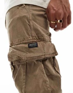 Superdry Core Cargo Pants In Tan Khaki For Men -Mens Out Fit Deals 206824051 4