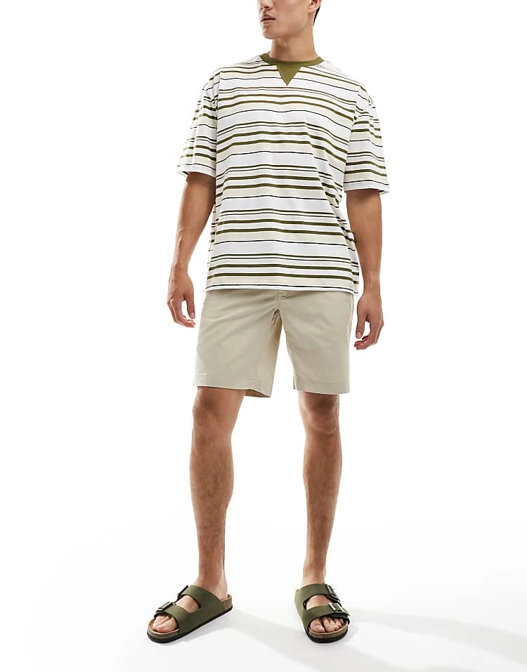 Superdry Stretch Chino Shorts In Pelican Beige For Men 6 Superdry Stretch Chino Shorts In Pelican Beige For Men - Image 5