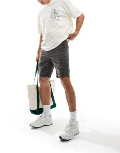 Superdry Vintage International Shorts In Washed Grey For Men