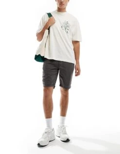 Superdry Vintage International Shorts In Washed Grey For Men -Mens Out Fit Deals 206838472 3