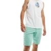 Superdry Vintage International Shorts In Mint Turquoise For Men
