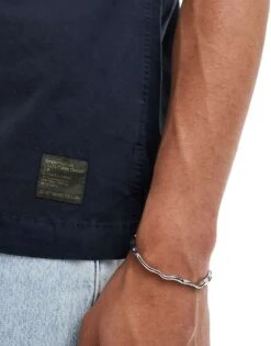 Superdry Military Short Sleeve Shirt In Eclipse Navy For Men -Mens Out Fit Deals 206838587 3