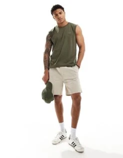 Superdry Cotton Essential Logo Tank Top In Olive Night Green For Men -Mens Out Fit Deals 206848759 1 olivenightgreen 1